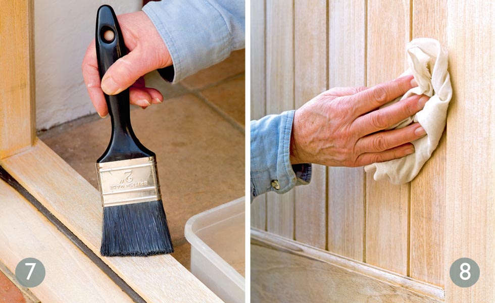 Add some waterproofing; Buff up the doors Add some waterproofing to protect the lime finish; Buff up the doors
