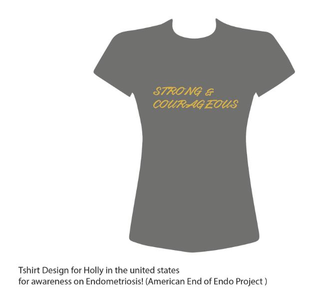 T-shirt designed by Pimp My Cause volunteer for End of Endo project