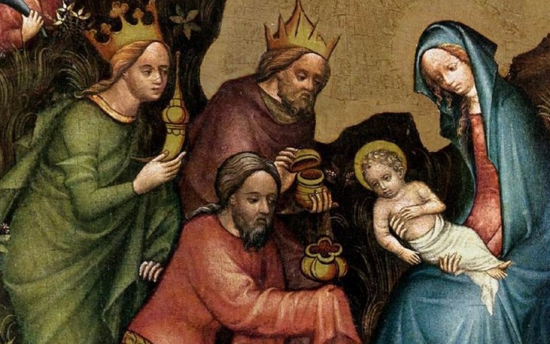 Os Magos caminham para Belém