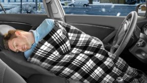 You can get a heated blanket to plug into your car and make journeys extra toasty