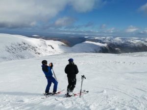 People are skiing in the Lake District after heavy snowfall
