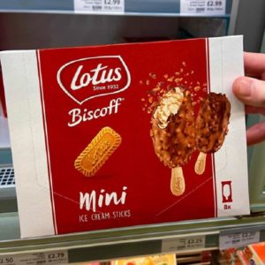 Mini Lotus Biscoff ice cream sticks now available in the UK