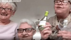 Three elderly pals are moving in together to self-isolate with wine and Netflix