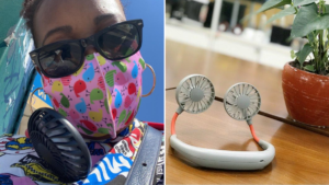 You can get hands-free neck fans from just £9 to keep you cool on the move