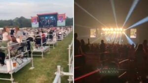 The world’s ‘first socially distanced concert’ happened in the UK last night