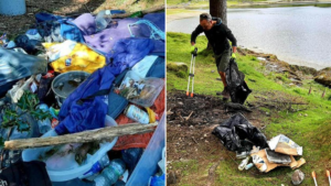 Volunteers in Lake District spend weekend cleaning up mounds of rubbish left by visitors