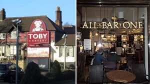 Toby Carvery and All Bar One to close 20 pubs and restaurants