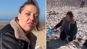 Mum from Oldham drove 56 miles to Formby beach to celebrate her son’s birthday