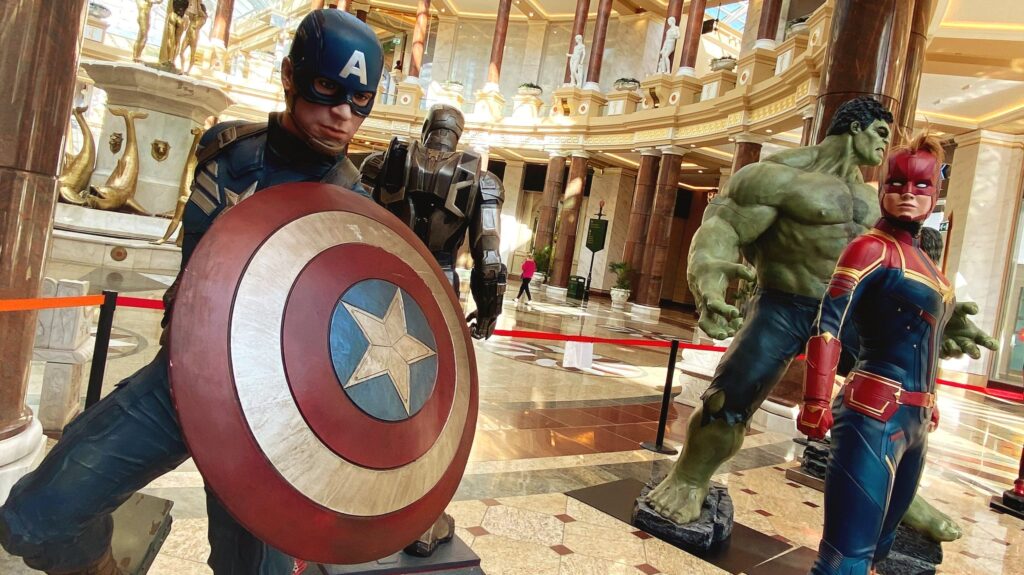 A load of Marvel and DC superheroes have appeared in the Trafford
