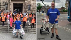 Man walks 26 miles through Trafford picking up litter in a bid to clean up the streets