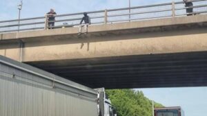 Mum praises hero lorry driver who prevented her son jumping from M62 motorway bridge