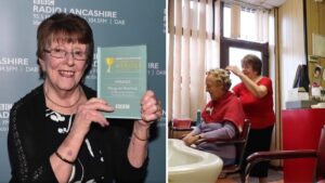 UK’s oldest hairdresser, 91, shows no signs of slowing down as she celebrates 65 years in her Chorley salon