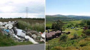 Fly tippers dump entire takeaway kitchen onto local farmers land