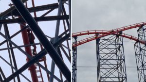 Emergency services called to Blackpool Pleasure Beach after man climbs the Big One