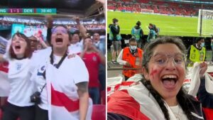 England fan who pulled sickie to go to Wembley sacked after boss spotted her on TV