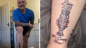 Oldham dad who got ‘England Euro 2020 winners’ tattoo three days before Sunday’s defeat speaks out