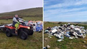 Heroic school boy clears 18 tonnes of rubbish which had been fly-tipped along country road