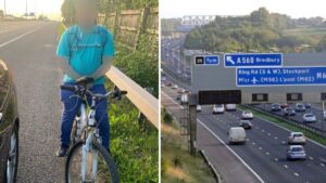 Police stop cyclist seen riding along the M60 because maps told him ‘it was the quickest route’