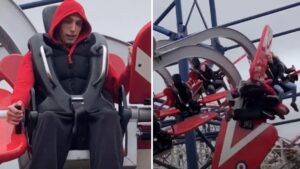 Video of Oldham lad spinning uncontrollably on Blackpool Pleasure Beach ride goes viral