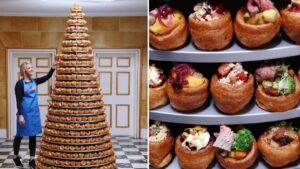 Aunt Bessies created a mammoth 25-tier Yorkshire Pudding cake because why not