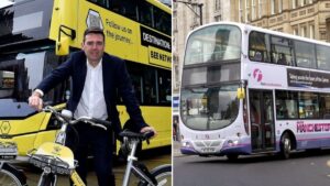 Andy Burnham unveils 24-hour bus services and £1.50 fares as part of Greater Manchester’s new transport system