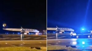 Ryanair flight from Manchester makes emergency landing following reports of ‘fire on board’