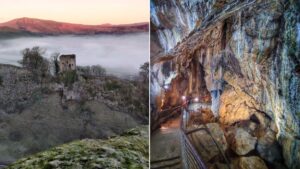 This beautiful village with its own castle and caves is just an hour’s drive from Manchester