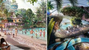 UK’s first all-season beach with ‘lapping waves’ and ‘soft sands’ unveiled for £250m waterpark