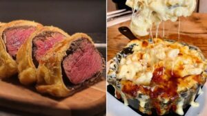 The steakhouse doing a huge 18oz beef wellington deal with two sides and sauces