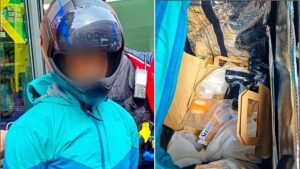 ‘Deliveroo driver’ arrested after being caught dealing drugs