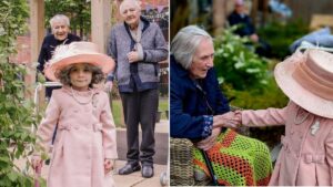 Girl, 3, dresses as Queen and surprises care home residents across Greater Manchester for Jubilee