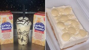 A sweet shop in Greater Manchester is making Rusks cakes and milkshakes and they look amazing
