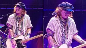Johnny Depp returns to the stage for second night in a row with Jeff Beck