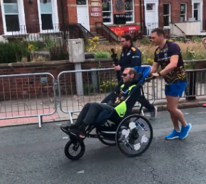 Kevin Sinfield and Rob Burrow complete 10k race together