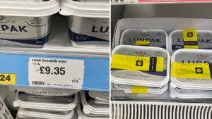 Lurpak has been spotted for £9.35 in one supermarket and shoppers are furious