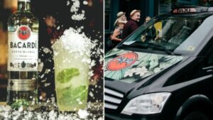 A huge Bacardí rum cocktail taxi tour is happening across Manchester