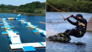 There’s an inflatable floating assault course in Blackpool perfect for the summer holidays