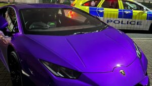 GMP seize purple Lamborghini for driving ‘antisocially’ around Salford Quays