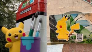 A Pokemon bus is bringing Pikachu to the Trafford Centre for a treasure hunt art trail