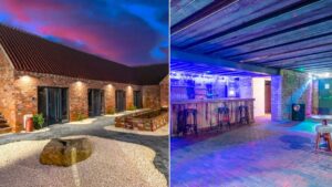 You can hire a huge party house with its own nightclub and games arcade near Manchester