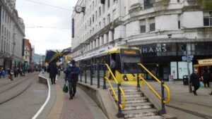 Police scrambled after man stabbed at busy tram stop in middle of afternoon