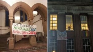 University of Manchester students have barricaded themselves into three campus buildings