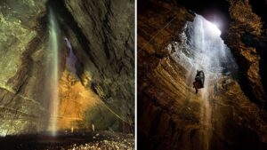 The record-breaking Northern waterfall that’s only accessible twice a year