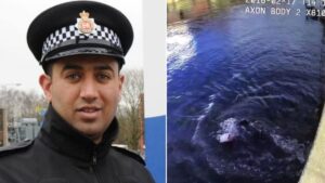 Hero cop that jumped in freezing River Irwell to save drowning man receives bravery award