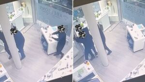 Elderly Manchester jewellers fight off armed robber in terrifying footage