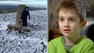 Six-year-old boy climbs 12 peaks for poorly children