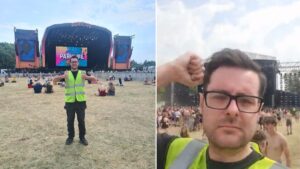 Man sneaks into Parklife in hi-vis jacket and work gear for cheeky rave