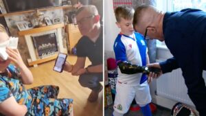 Schoolboy gets new life-changing bionic arm funded by plumber