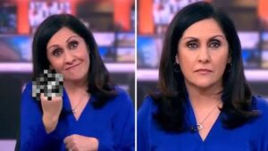 BBC presenter randomly gives middle finger live on air with viewers shocked