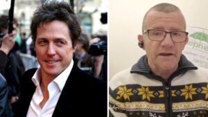 Hugh Grant and wife Anna donate £20,000 ‘Britain’s kindest plumber’
